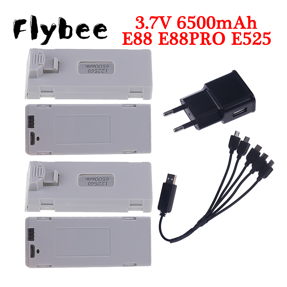 Rc Hobby Drone - Rcクワッドコプターバッテリー,e88バッテリー,オリジナル,3.7v,6500mah,e88,e88pro,e525,e99,p1,k3,p10,a13,s98用lioバッテリー