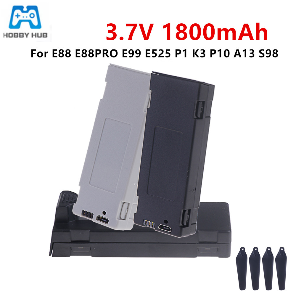 Rc Hobby Drone - E88 バッテリー充電式バッテリー 3.7V 1800mAh RC ドローン