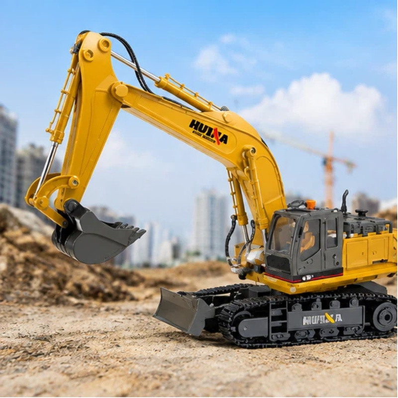 Rc Excavator Hobby - Huina リモートコントロール掘削機 合金製 11チャンネル 1/16スケール RCエンジニアリング車両