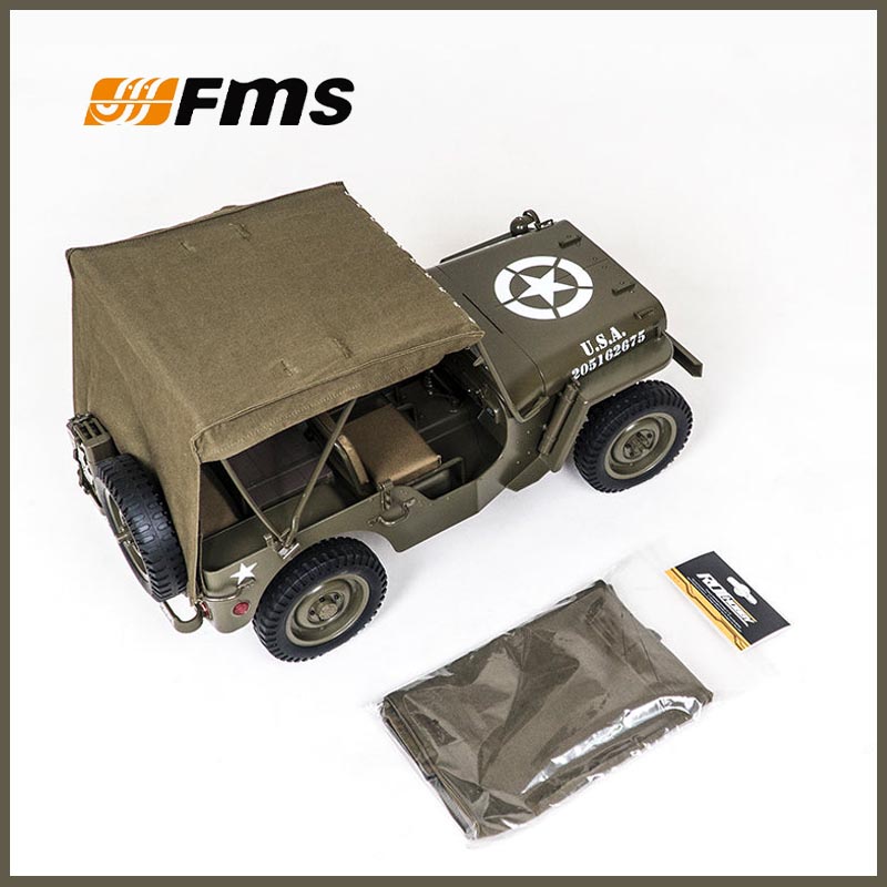Rc Hobby Crawler - FMS 1/12 C1167 キャンバスルーフウィリス MB RC