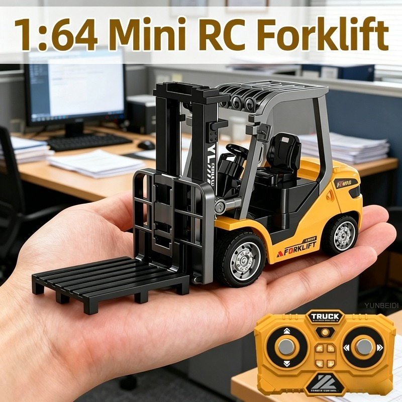 1:64 RC ミニ合金車フォークリフトクレーン掘削機卓上ゲ - Rc Excavator Hobby のレビューと価格