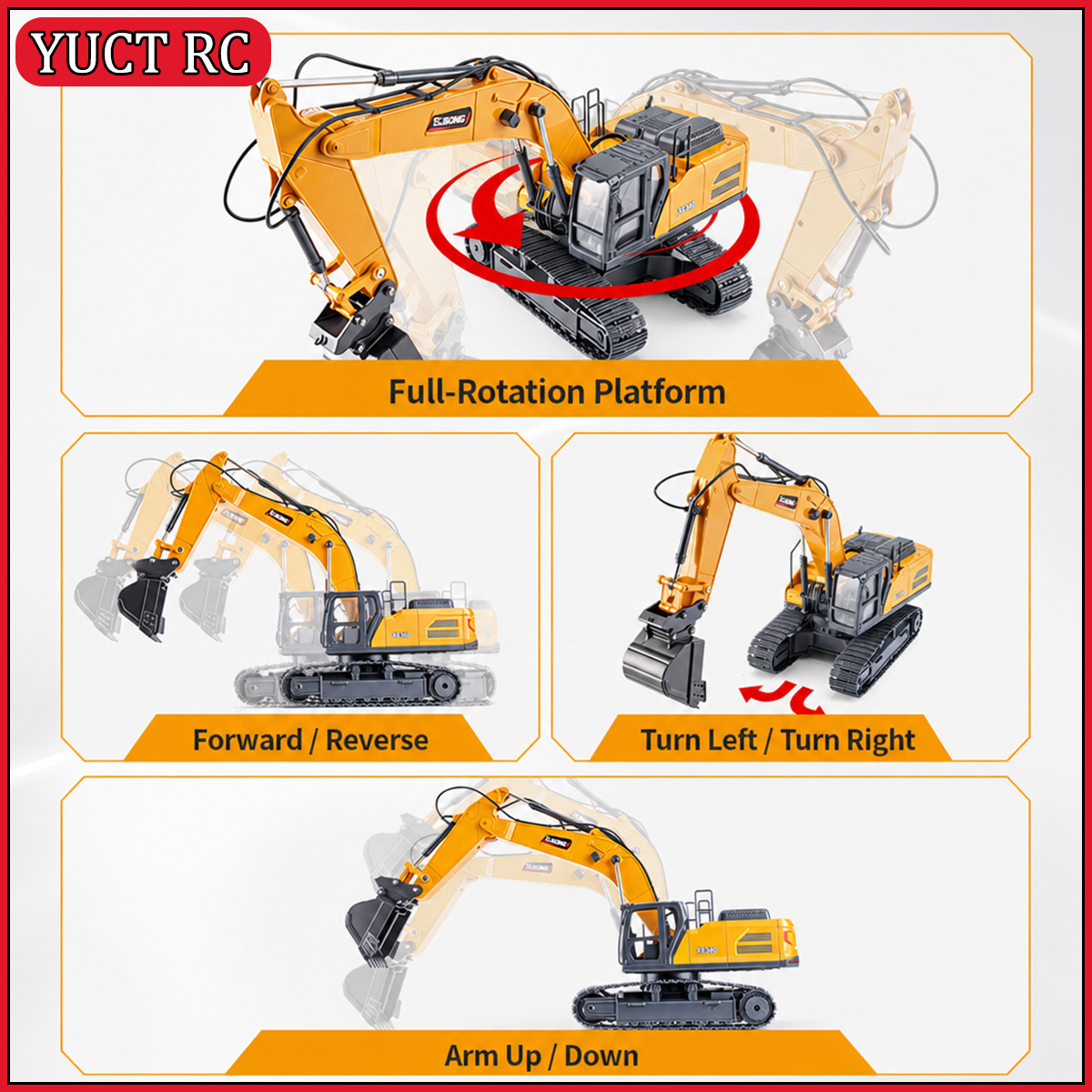HUINA XCMG XE260 1/18スケール RCショ - Rc Excavator Hobby のレビューと価格