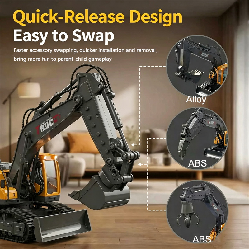 17/19 CH リモコン式掘削機 3 in 1 合金バケッ - Rc Excavator Hobby のレビューと価格