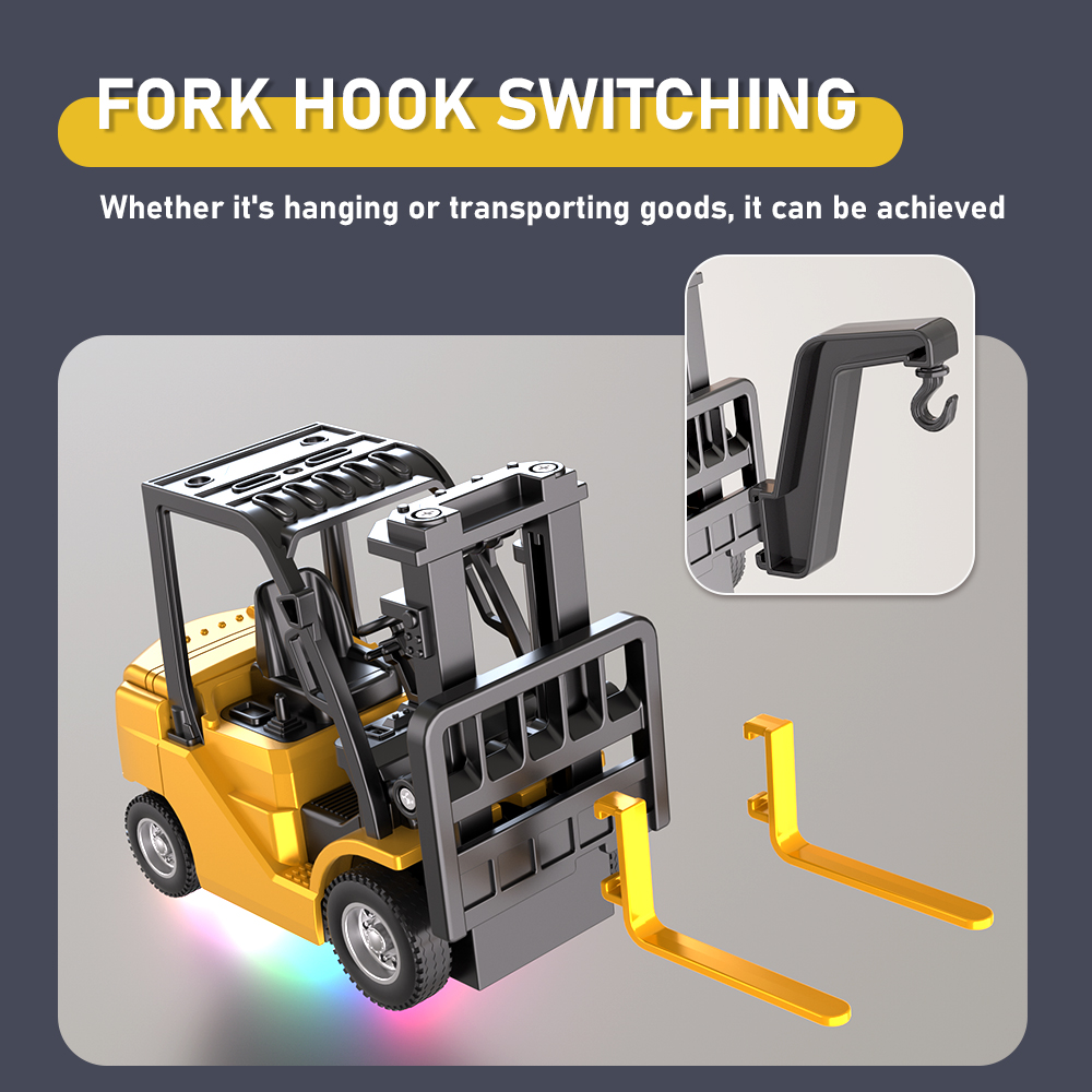 1:64スケール合金製ミニデスクトップRC建設玩具、フォーク - Rc Excavator Hobby のレビューと価格