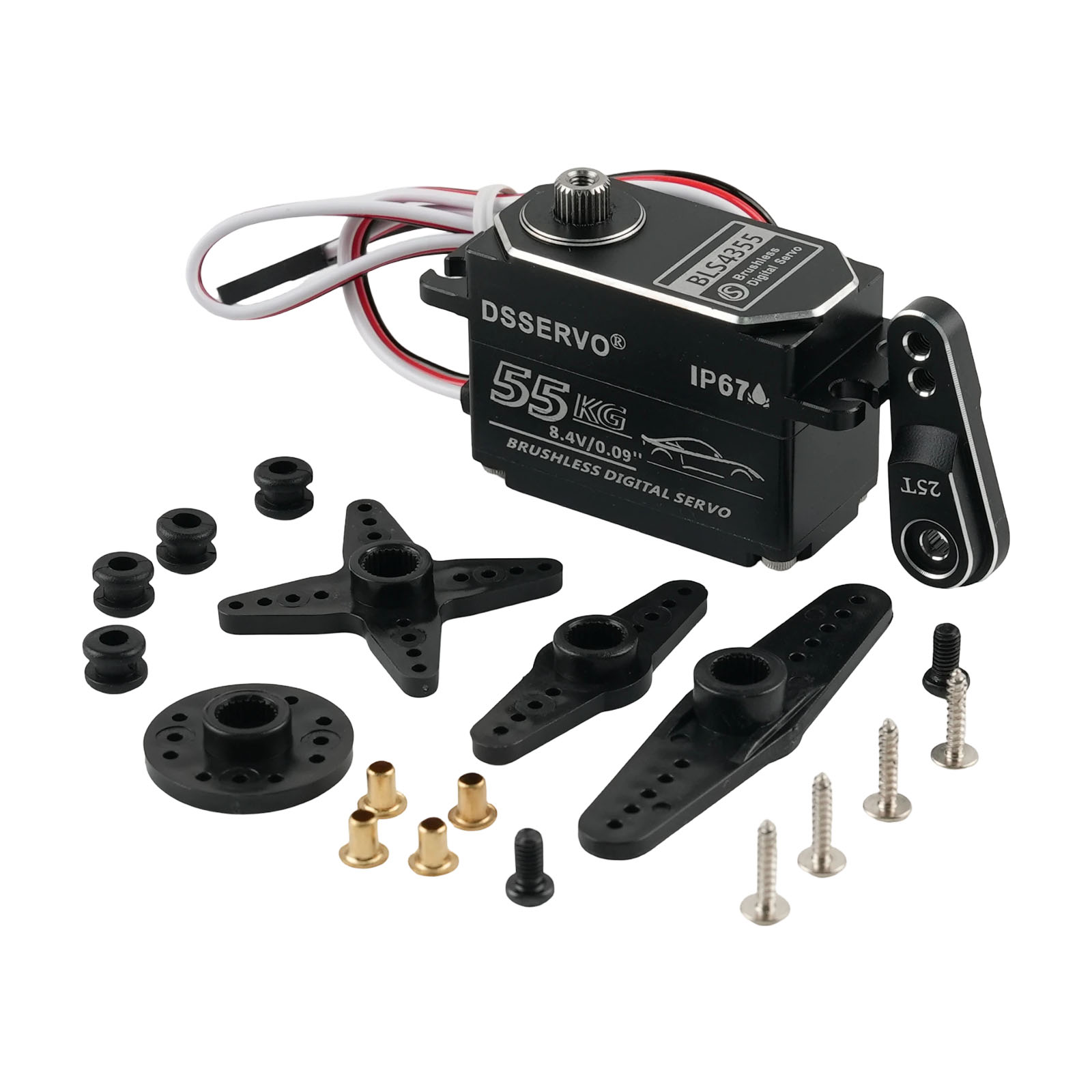 Dsservo BLS4355 55KG ロープロファイルオ - Servo Metal Gear のレビューと価格