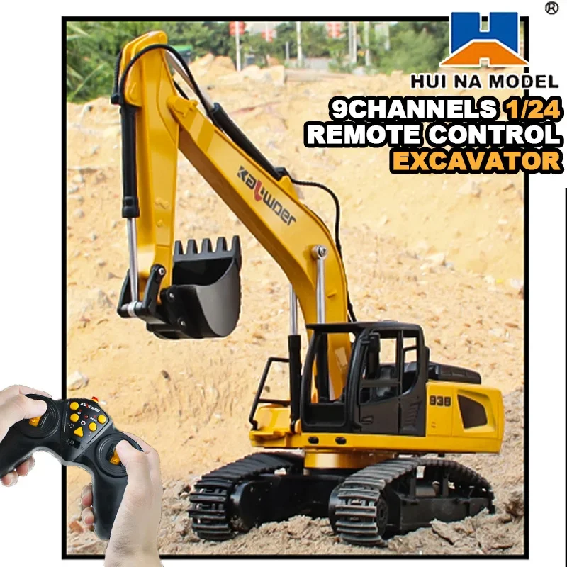 Huina Rc ショベル 1/24 9Ch リモートコント - Rc Excavator Hobby のレビューと価格
