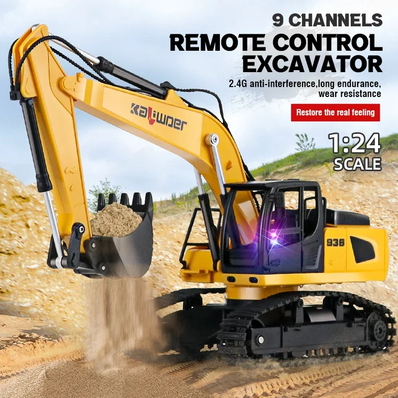 Huina Rc ショベル 1/24 9Ch リモートコント - Rc Excavator Hobby のレビューと価格