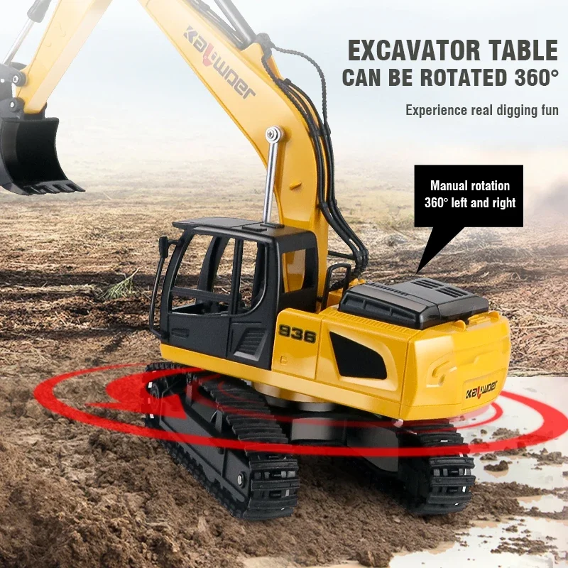 Huina Rc ショベル 1/24 9Ch リモートコント - Rc Excavator Hobby のレビューと価格