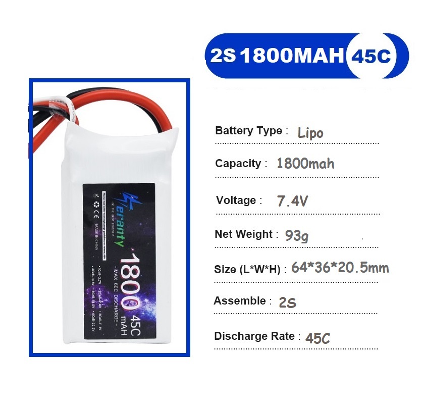 2 個 7.4V Lipo 2S バッテリー 1500mah - Rc Hobby Drone のレビューと価格