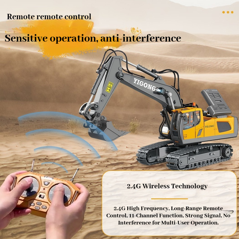 YIGONG合金製リモートコントロールエンジニアリング車両  - Rc Excavator Hobby のレビューと価格