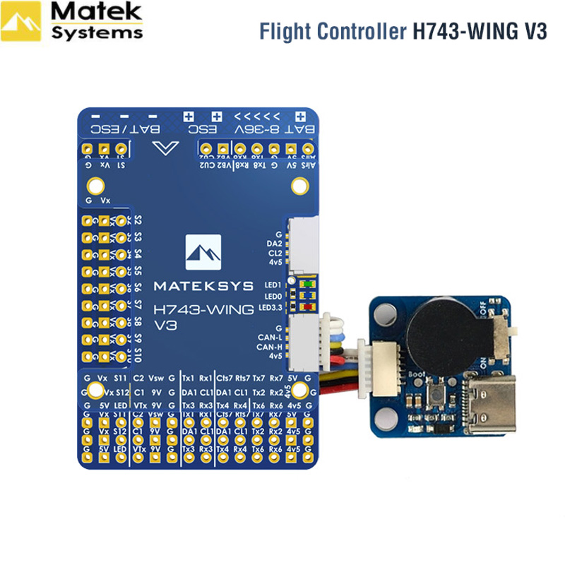 MATEK H743 WING V3 フライトコントローラー - Rc Plane Hobby Zone のレビューと価格