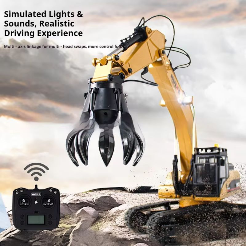 Huina アップグレード 1590 1/14 メタルRC掘 - Rc Excavator Hobby のレビューと価格