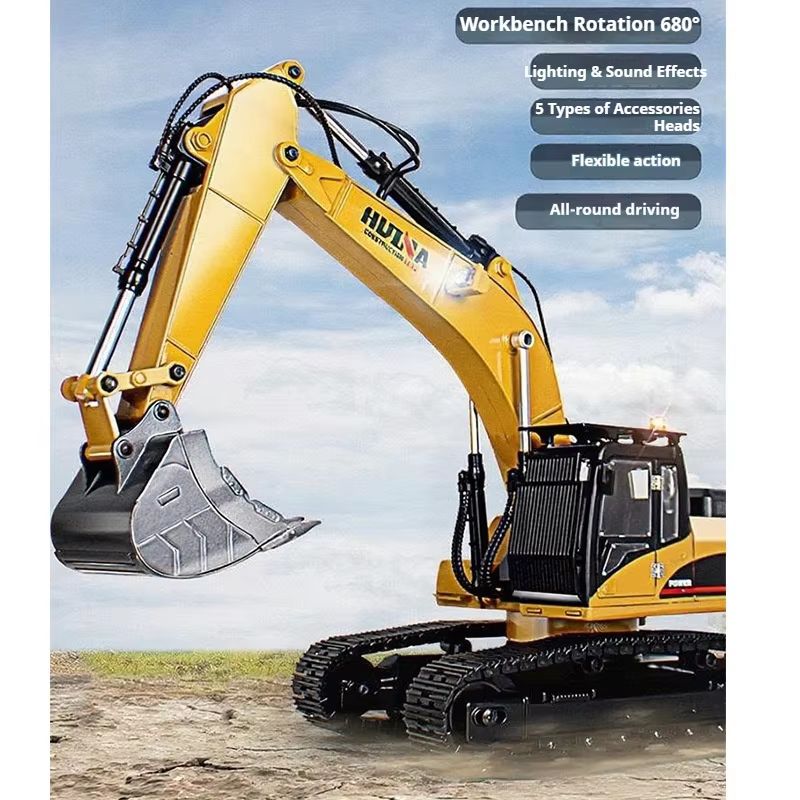 Huina アップグレード 1590 1/14 メタルRC掘 - Rc Excavator Hobby のレビューと価格