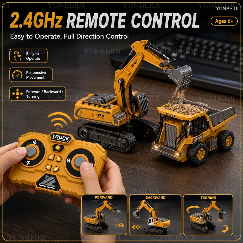 リモコンミニ合金車 1:64 フォークリフト クレーン 掘削 - Rc Excavator Hobby のレビューと価格