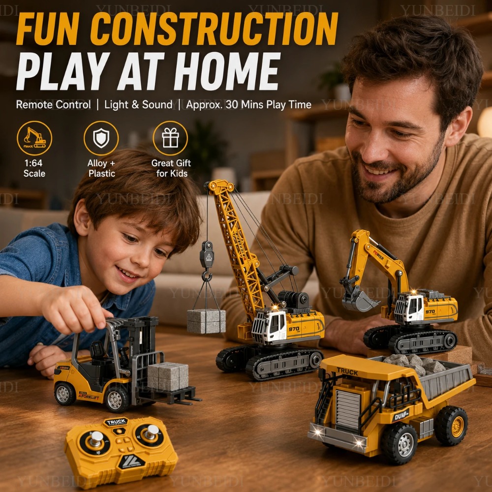 リモコンミニ合金車 1:64 フォークリフト クレーン 掘削 - Rc Excavator Hobby のレビューと価格